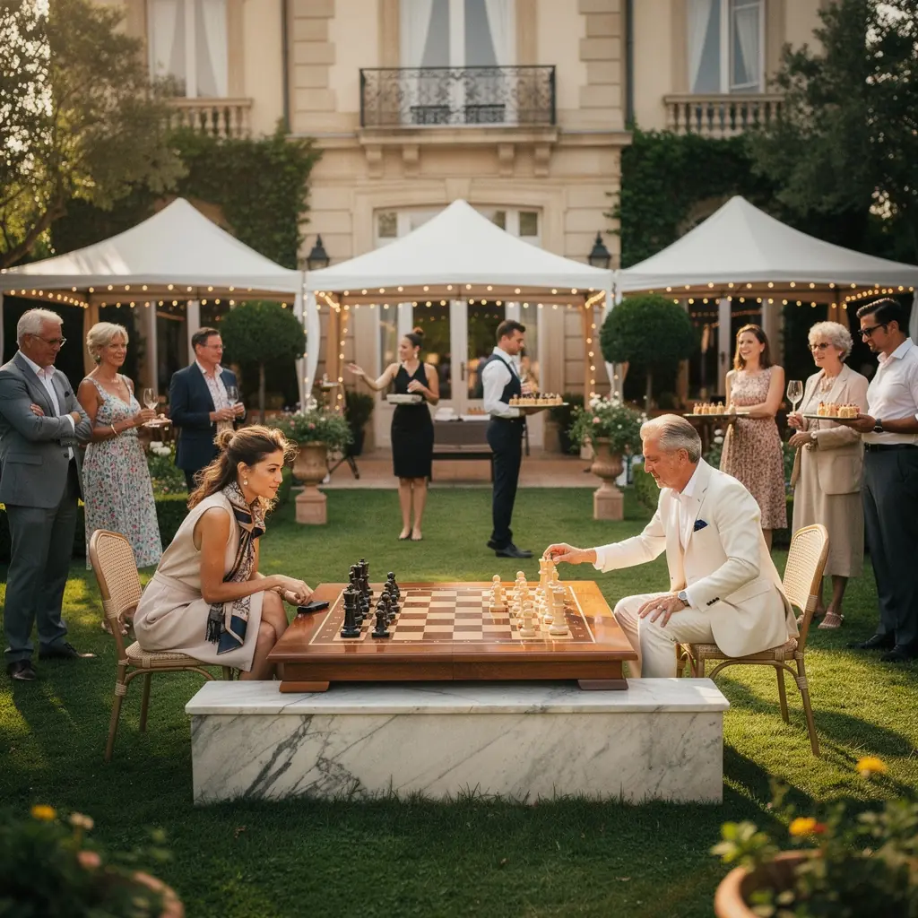 Csoportos edzés, ahol a résztvevők sakkfeladatokat oldanak meg, miközben tapasztalt edző irányítja őket.